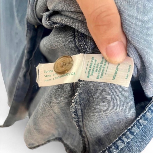 Marine Layer Camila Blue Denim Coastal Chic Modern Boho Feminine Midi Dress - Picture 5 of 7